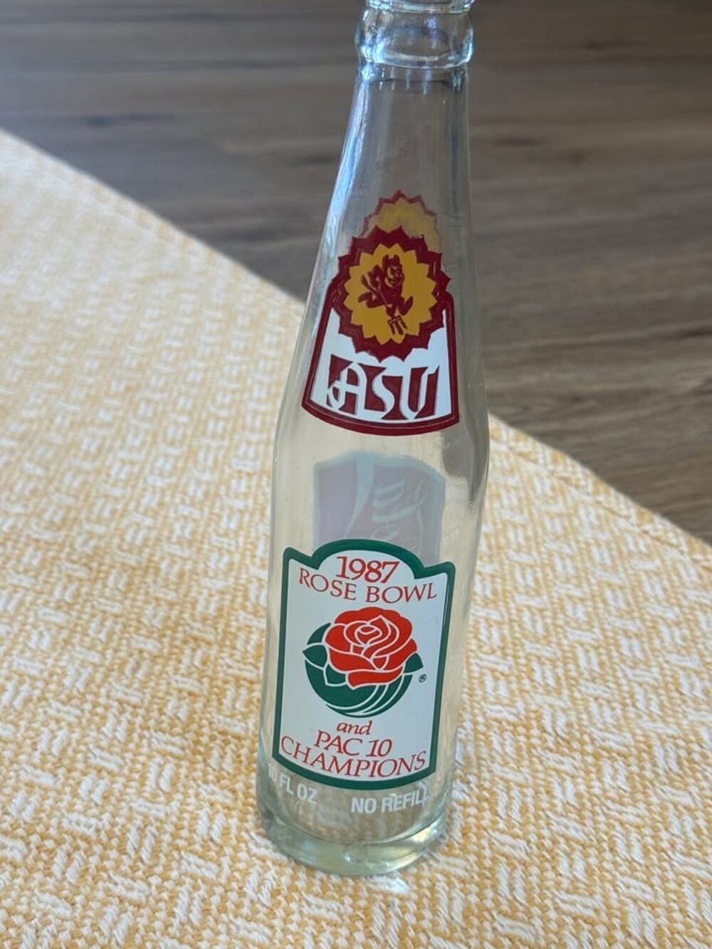 1987 Arizona State University (ASU) Rose Bowl commemorative Coca-Cola bottle